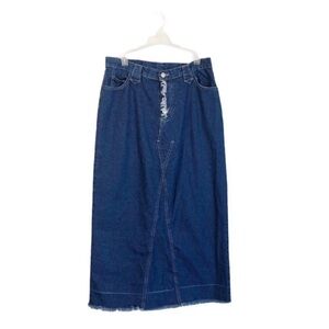 Moments Blue Jean Denim Long Skirt